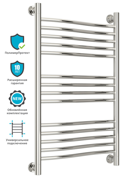 Полотенцесушитель водяной Сунержа Флюид+ 800x500